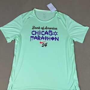 Nike Running 2024 Chicago Marathon Running Shirt, Bank Of America. Sz Large